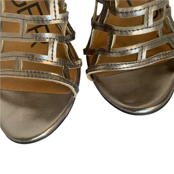 Kelsi Dagger Silver Wedge Heels Size 6 - Picture 3 of 15